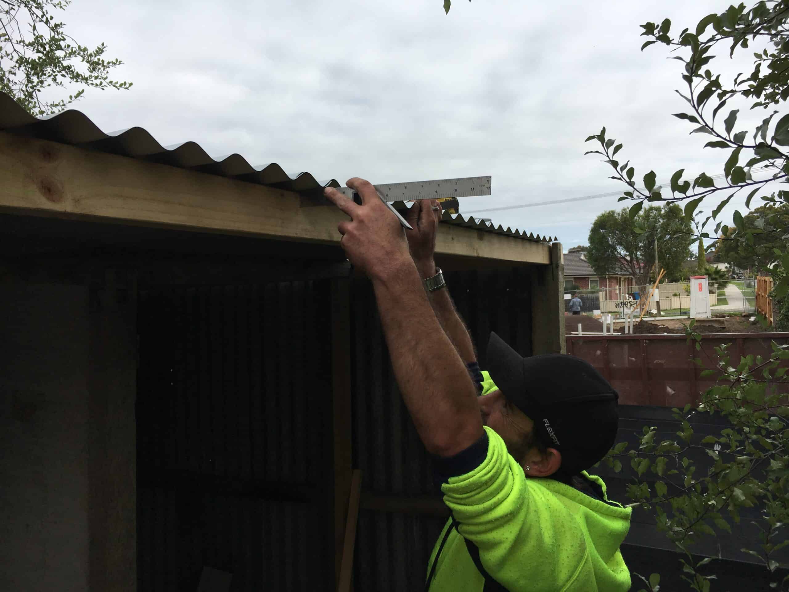 guttering Mordialloc, measuring everything out