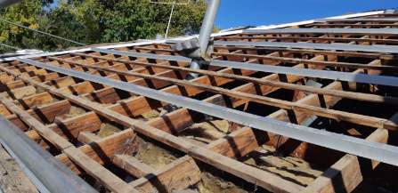 roofing services frankston, roof replacement in progress